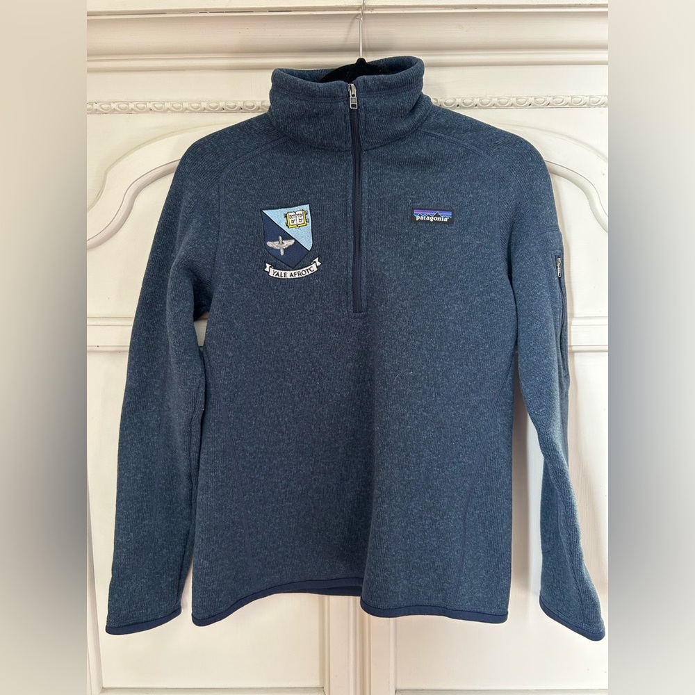 Patagonia Blue Quarter-Zip Fleece with Yale AFROTC Embroidered Crest